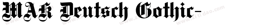 MAK Deutsch Gothic字体转换
